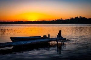 Sunset over Lake