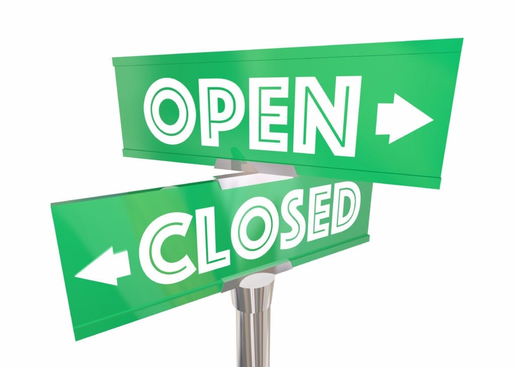 Open vs closed