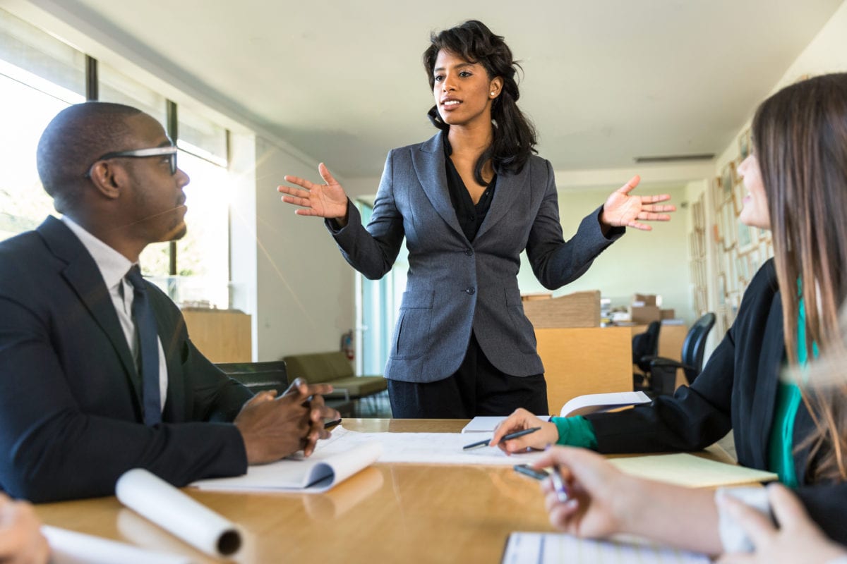 business woman at meeting